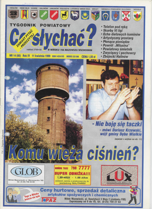 Okładka gazety Co słychać? - nr 14 (80) 1999